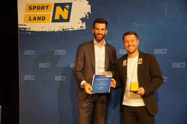 Nico Haberl, Guide von Johannes Aigner, NÖVSV: Skilauf, Riesentorlauf und Slalom B1-B3 Versehrtensport | Foto: Schmatz