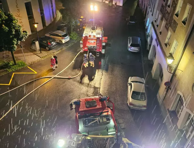 Brandalarm in der Halleiner Altstadt. | Foto: Freiwillige Feuerwehr Hallein