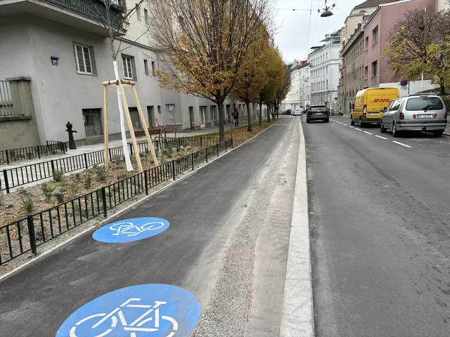 Der neue Radweg im Bezirk verbesserte die Radverbindung, dennoch gibt es einige Hürden.  | Foto: Laura Rieger/MeinBezirk