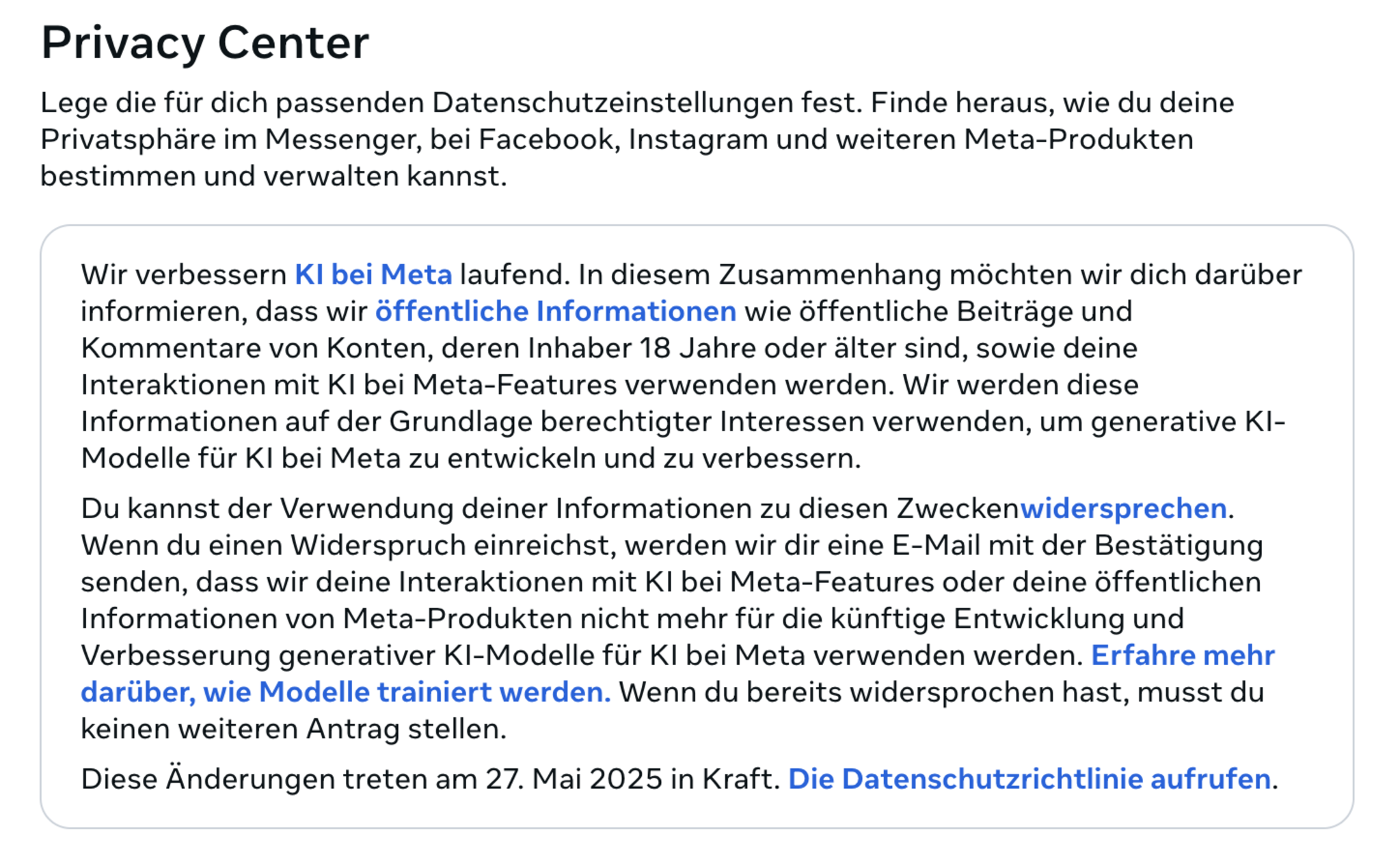 Wie du widersprechen kannst: Facebook & Instagram nutzen ab 27 ...