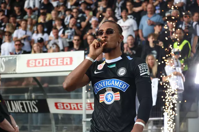 Emanuel Aiwu zückte zur Meisterfeier eine Zigarre. | Foto: GEPA