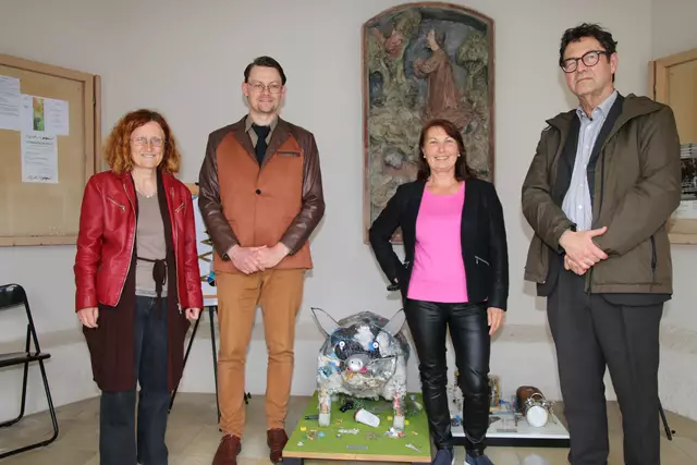 Ursula Mauric, Thomas Sailer, Edith Sandhofer und Hans Michael Bittner sind vom Kunstkreis Purbach