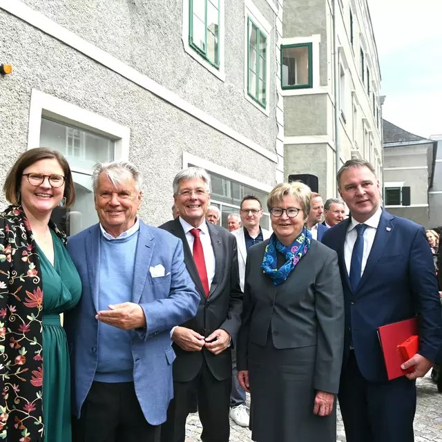 Julia Schuster, Hans Peter Haselsteiner, Peter Kaiser, Erika Schuster, Andreas Babler