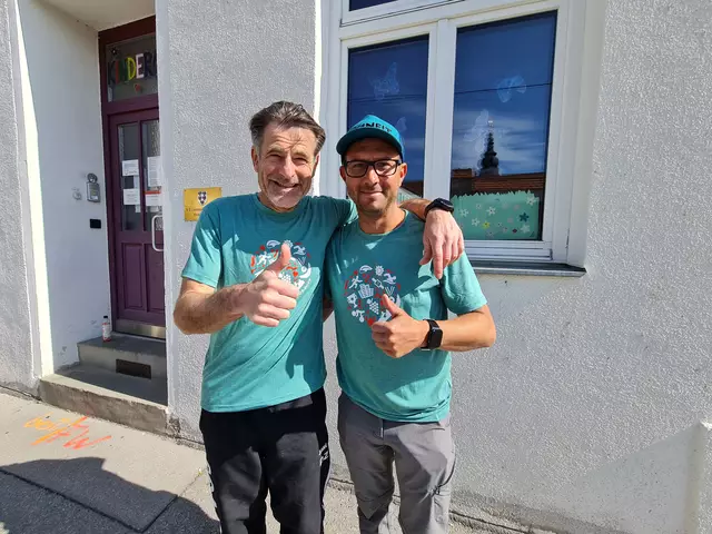 Dietmar Zeiss und Thomas Baumgartner sind jedes Jahr mit vollem Einsatz bei der Challenge St. Pölten dabei.