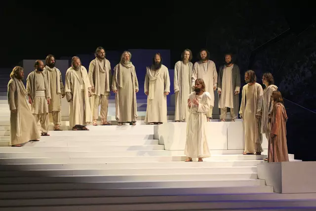 Jesus mit seinen Jüngern – ausnahmslos zeigten alle hervorragendes Schauspieltalent. | Foto: Friedl Schwaighofer