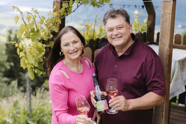 Am Feldkirchner Hausberg Pollenitz wird seit vielen Jahren Wein angebaut. | Foto: Melanie Köck Fotografie