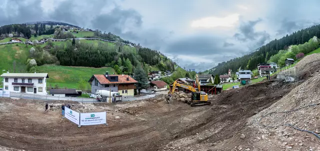 Dieses Bilder in Richtung Kematen verdeutlicht die Dimension des neuen Bauprojekts. | Foto: Gemeinde Sellrain