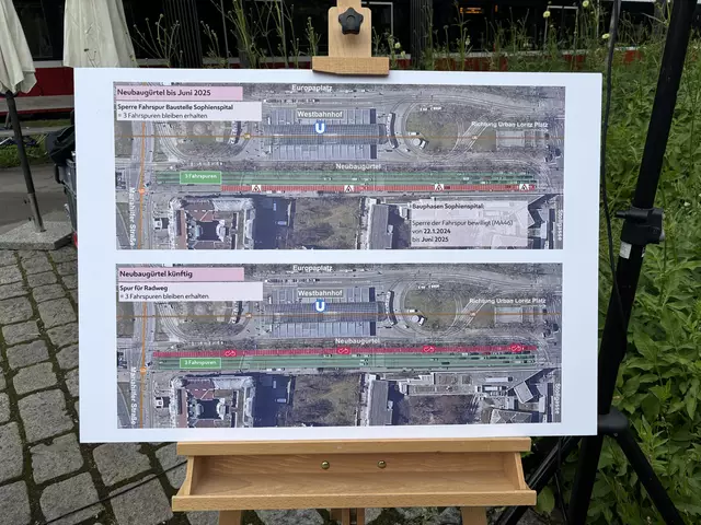 Für den neuen Radweg wird eine Spur am Neubaugürtel umfunktioniert. | Foto: Sarah Marie Piskur