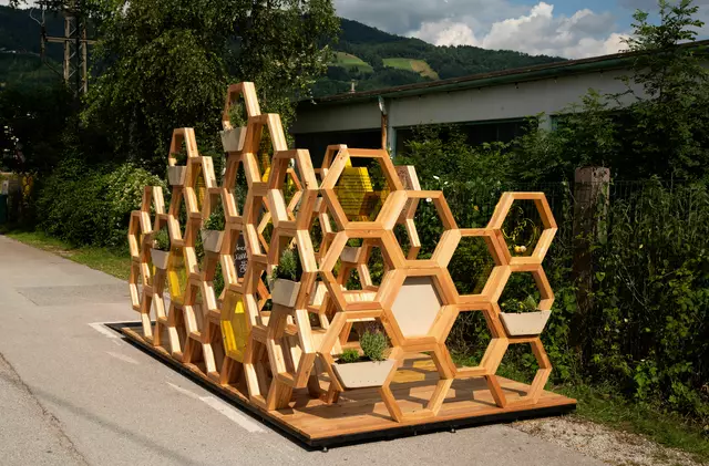 Das "Parklet" in der Membergstraße | Foto: Stadt Salzburg/Rocio Escabosa