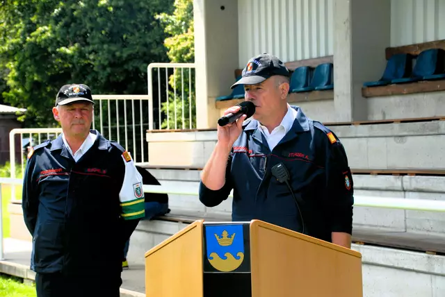 Bewerbsleiter ABI Siegfried Flechel und Ortsfeuerwehrkommandant ABI Adolf Stürzer 