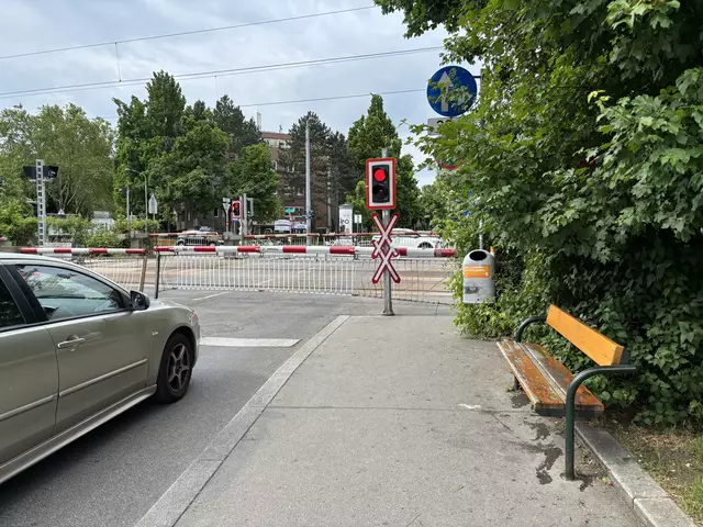 Aktuell steht man meist länger am Bahnschranken, wie hier in der Versorgungsheimstraße. Die S80 fährt aber nicht. | Foto: Lisa Kammann/MeinBezirk