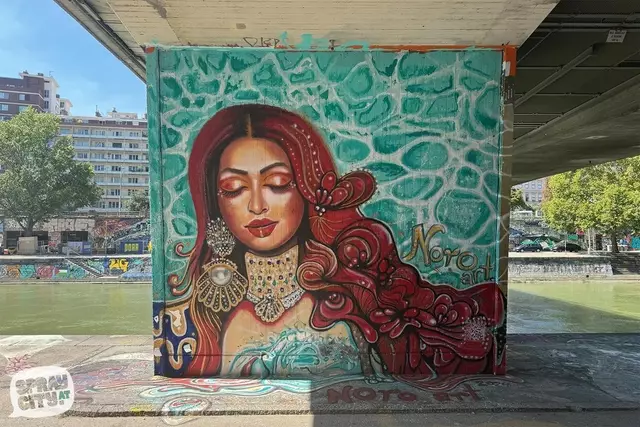 Entlang am ganzen Donaukanal findet man die kunstvollen Sprühereien. | Foto: Spraycity