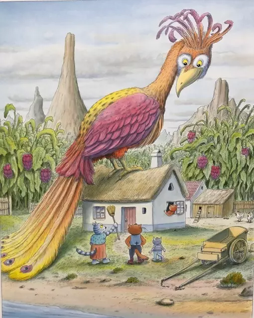 Der lästige Vogel | Foto: Erwin Moser Museum