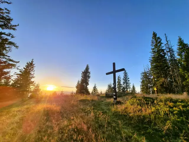 Sonnenuntergang am Troiseck, dieses Mal von der "verkehrten" Seite aus, vom Pretalsattel aus, erstiegen. | Foto: Andreas Steininger