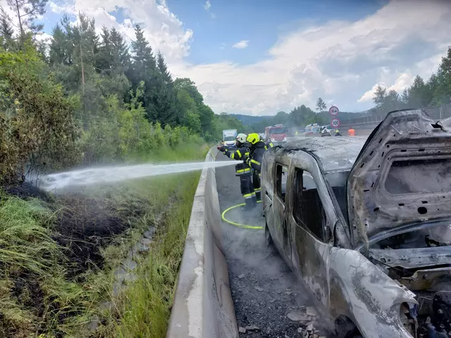 Auch die angrenzende Böschung hatte zu brennen begonnen. | Foto: FF Steinberg