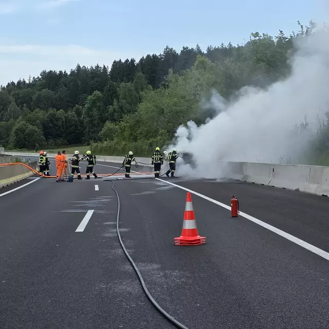 Drei Feuerwehren konnten den Brand rasch löschen. | Foto: FF Steinberg