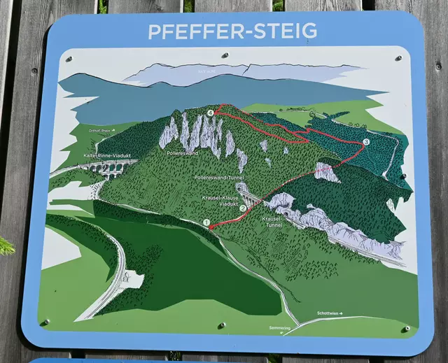 ... Bergsteiger können den Pfeffer-Steig gehen