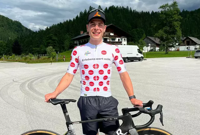 Josef Dirnbauer holte sich das begehrte Bergtrikot bei der O.Ö. Radrundfahrt. | Foto: Raphael Hammerschmid