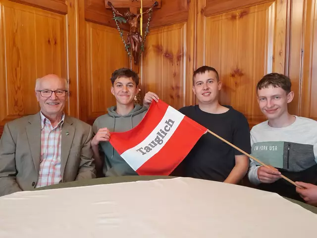 Am Foto von links: Bgm. Friedrich Fürst, Simon Ableitinger, Stefan Hobel, Sebastian Hametner (nicht am Foto: Clemens Mistelbauer). | Foto: Marktgemeinde Martinsberg