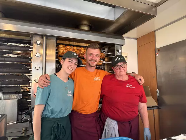 Das Team von Gustl's Grillservice bot kulinarische Versorgung  | Foto: Lisa Stöckl
