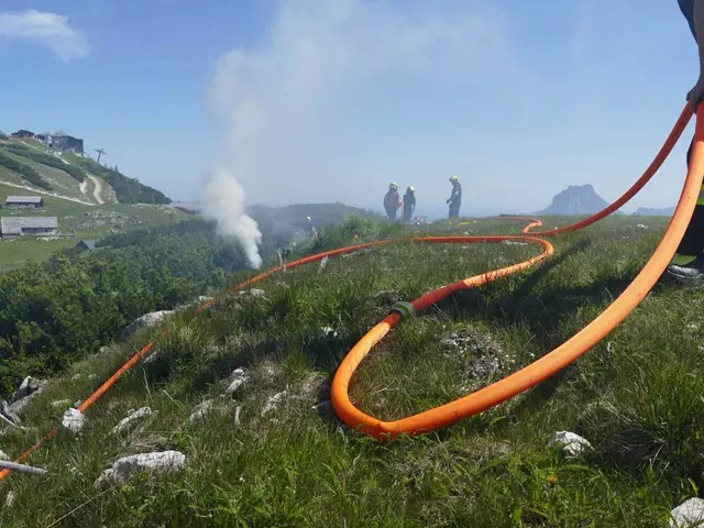 Waldbrand-Übung auf dem Feuerkogel. | Foto: BFKDO Gmunden