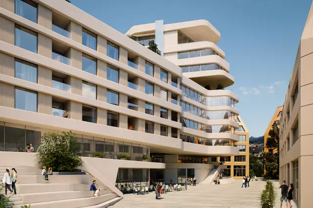 Blick vom Sparkassen-Platz. | Foto: archivisu, Architekturbüros Hohensinn und Haselsberger