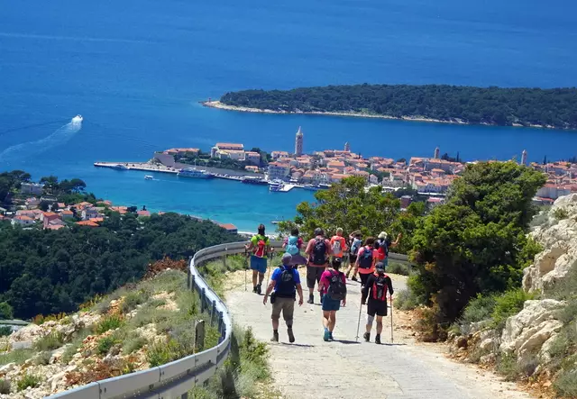 Unsere Wandergruppe beim Abstieg