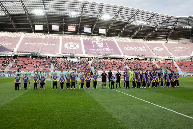 Absteiger Austria Klagenfurt spielt kommende Saison in der zweiten Liga. | Foto: GEPA