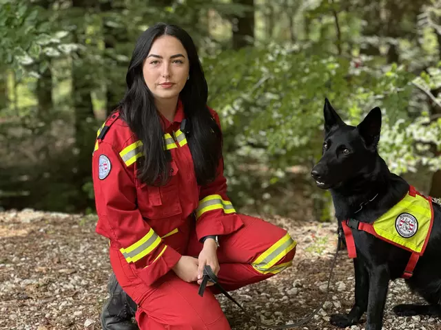 Die Österreichische Rettungshundebrigade (ÖRHB) führte Ende Mai eine große Landesübung mit allen zehn Staffeln, 70 Mitgliedern und 55 Hunden in Maria Schmolln durch. | Foto: ÖRHB OÖ