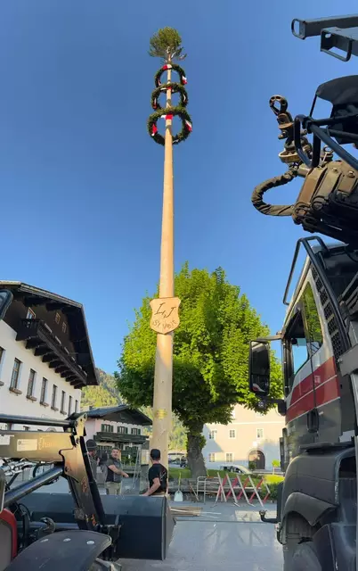 Der beliebteste Maibaum im Pongau steht in St. Veit. im Pongau und wurde von der Landjugend St. Veit. | Foto: Landjugend St. Veit