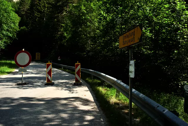 Umleitung. Es geht wieder auf den Semmering.