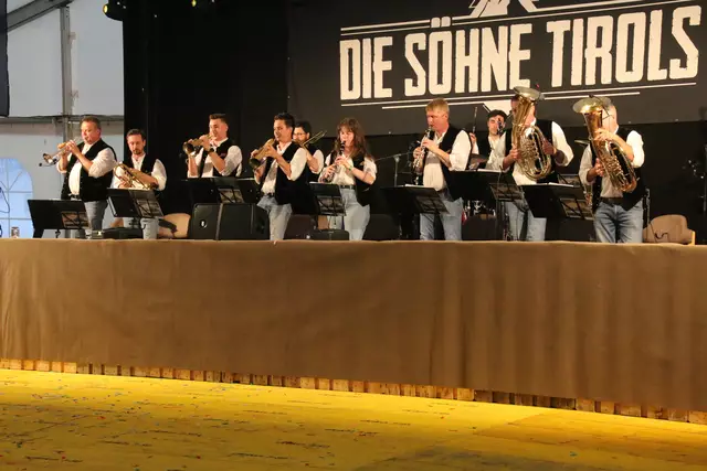Die Blechblattler sorgten am Samstag für böhmische Musik. 