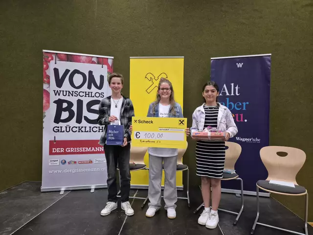 Die Sieger der 1. Klassen Müller Luca, Rangger Emma und Coskun Beritan

 | Foto: Mittelschule Zams-Schönwies