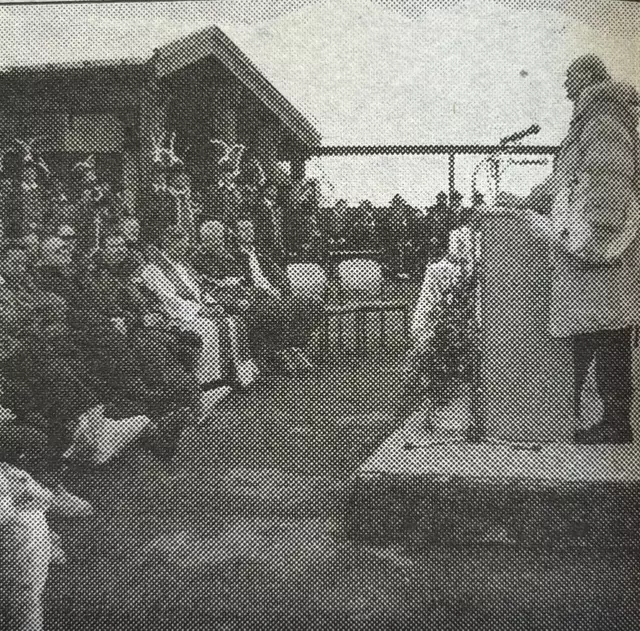 Seilbahnbauer DI Arthur Doppelmayr bei der Ansprache zur Inbetriebnahme des Achtersesselliftes. | Foto: Celina Leitner / Archiv