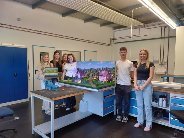 Es entstand eine "Minis-Stadt" mit Windrädern | Foto: BG/BRG/BORG Köflach