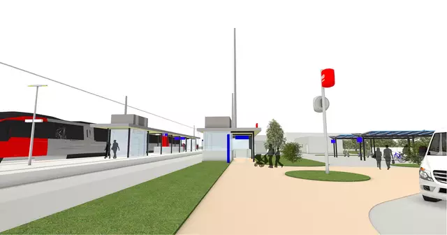 Der neue Bahnhof wird barrierefrei errichtet. | Foto: ÖBB/studio 23 architektur