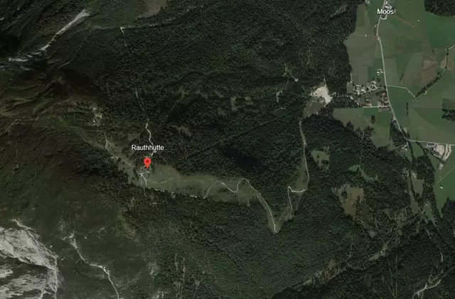 Die Tat ereignete sich in Leutasch nahe der Rauthhütte. | Foto: googleearth/MeinBezirk