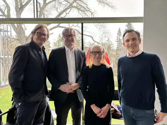 Beim Medientermin dabei: Matthias Schönauer, Stephan Messner, Erika Artaker, Peter Pelz (v.l.). | Foto: Lisa Kammann/MeinBezirk