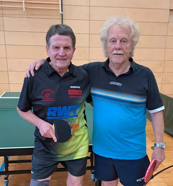 Gerhard Ast mit seinem Doppelpartner Hans Rick 