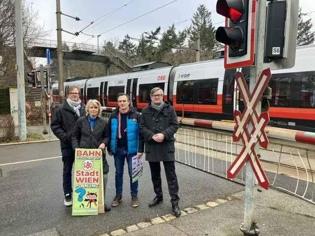Bürgerinitiativen kämpften vor Gericht für Hietzinger Interessen. Jetzt heißt es warten aufs Urteil. V.l.: Matthias Schönauer, Irene Salzmann, Peter Pelz und Stephan Messner.  | Foto: z.V.g.