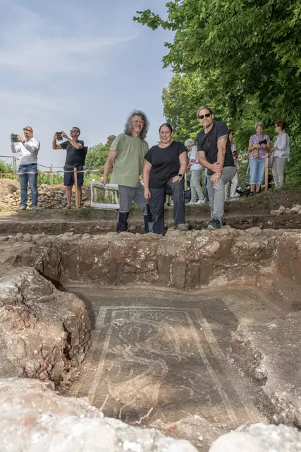 Die Highlights der Ausgrabungen in Thalheim sind zwei gut erhaltene Römer-Mosaike die verschiedene Motive zeigen. | Foto: Markus Hauser