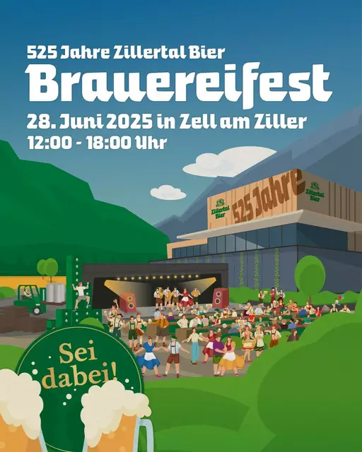 Das Brauereifest in Zell am Ziller findet am 28. Juni statt. Komm, und sei dabei.  | Foto: Zillertal Bier