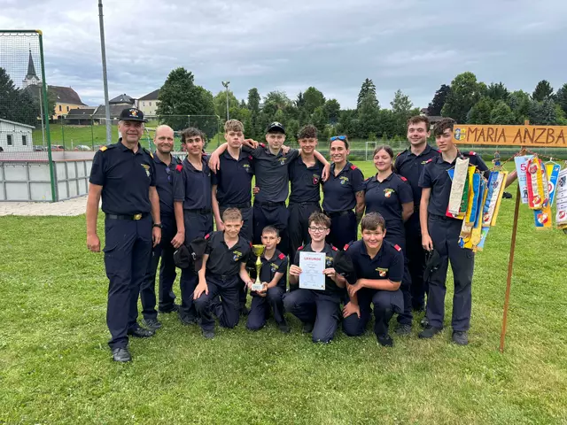 Beim abschließenden Staffellauf zeigten die Jugendlichen Nervenstärke und absolvierten diesen fehlerfrei. | Foto: FF Maria Anzbach