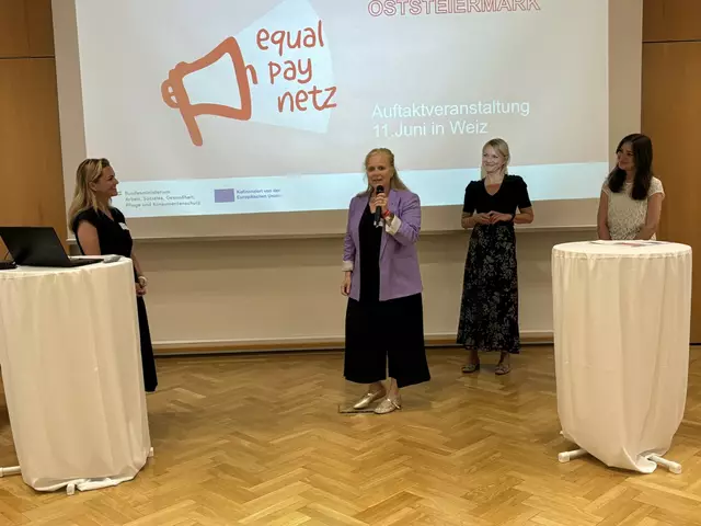 Ihre Meinung zum Thema Gleichstellung äußerten u. a. Monika Langs, Vizebürgermeisterin von Weiz, Daniela Adler, Geschäftsführerin vom Regionalmanagement, und Carina Kitzmüller vom Bundesministerium (2. bis 4. v. l.) | Foto: MeinBezirk