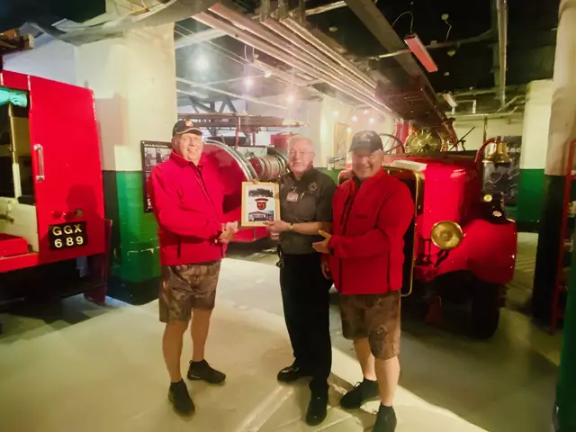 Die Tiroler Buam im schottischen Feuerwehrmuseum.
 | Foto: Reiter