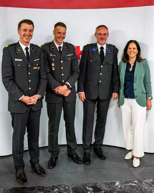 Der wiedergewählte Vorstand: Joachim Jochum, Florian Meikl, Daniel Hofer und Caroline Kerber. | Foto: RK Kitzb./Winsauer