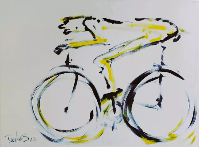 Künstler: Mundmaler Paulus Ploier (www.paulus-art.at), Titel vom Kunstwerk: Der Flitzer (2012), Technik: Mundmalerei Acryl auf Leinen, Größe: 80 cm x 60 cm. | Foto: www.paulus-art.at