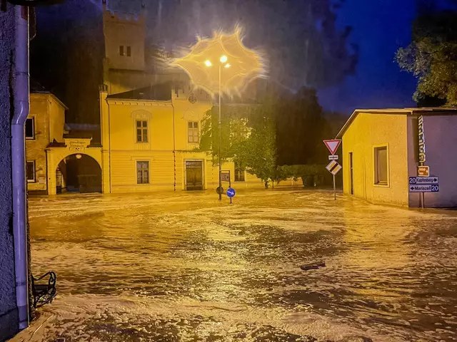 In Thörl im Bezirk Bruck-Mürzzuschlag kam es im vergangenen Jahr aufgrund der schweren Niederschläge zu Überschwemmungen. | Foto: Feuerwehr St. Ilgen