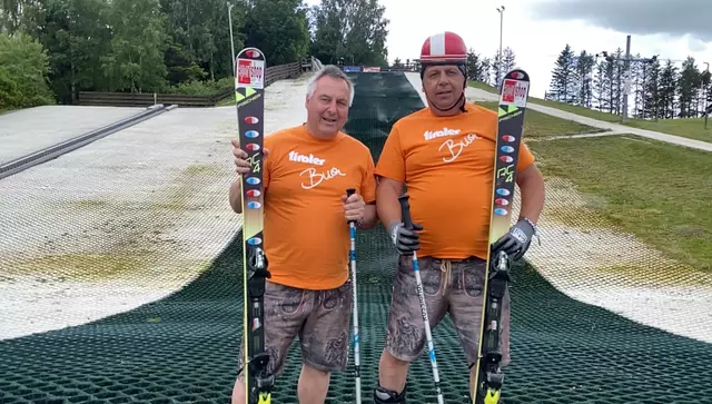 Beim Skifahren auf der Mattenpiste. | Foto: Reiter