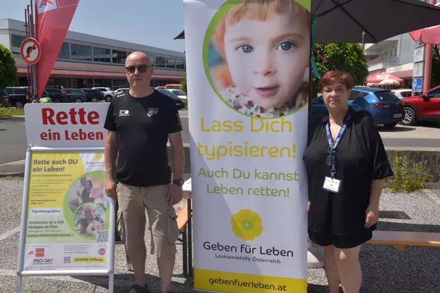 Der Verein "Geben für Leben" informierte über Stammzellenspenden. | Foto: Michael Strini